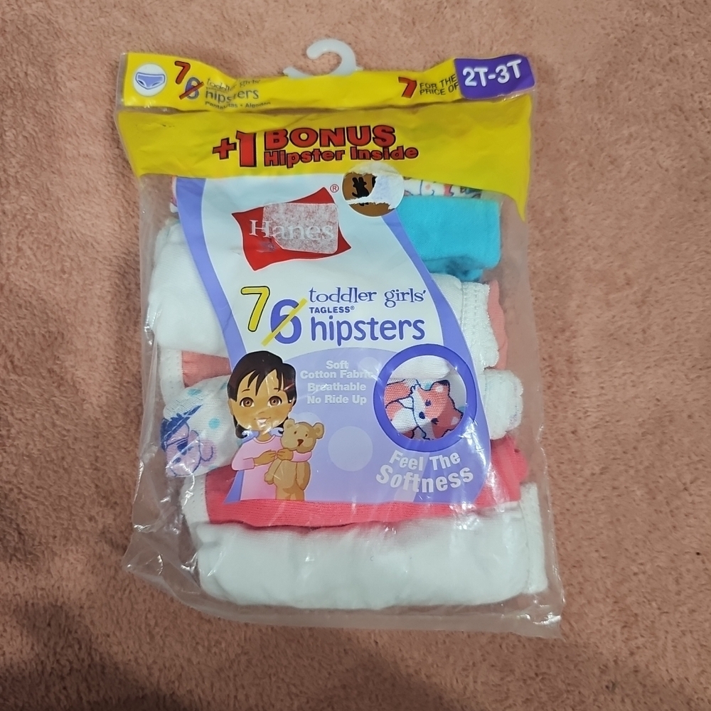 Hanes Girls' Colorful Hipsters Pack